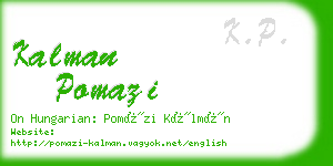 kalman pomazi business card
